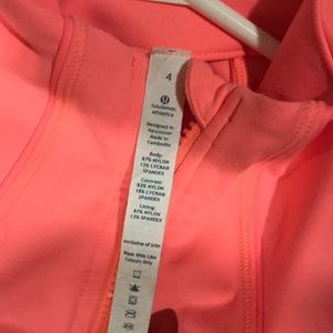 Tops - Coral (pink/orange) Lululemon Zip Up Tops - Coral (pink/orange) Lululemon Zip Up